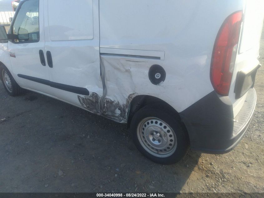 2015 RAM PROMASTER CITY CARGO VAN TRADESMAN ZFBERFAT0F6A56121