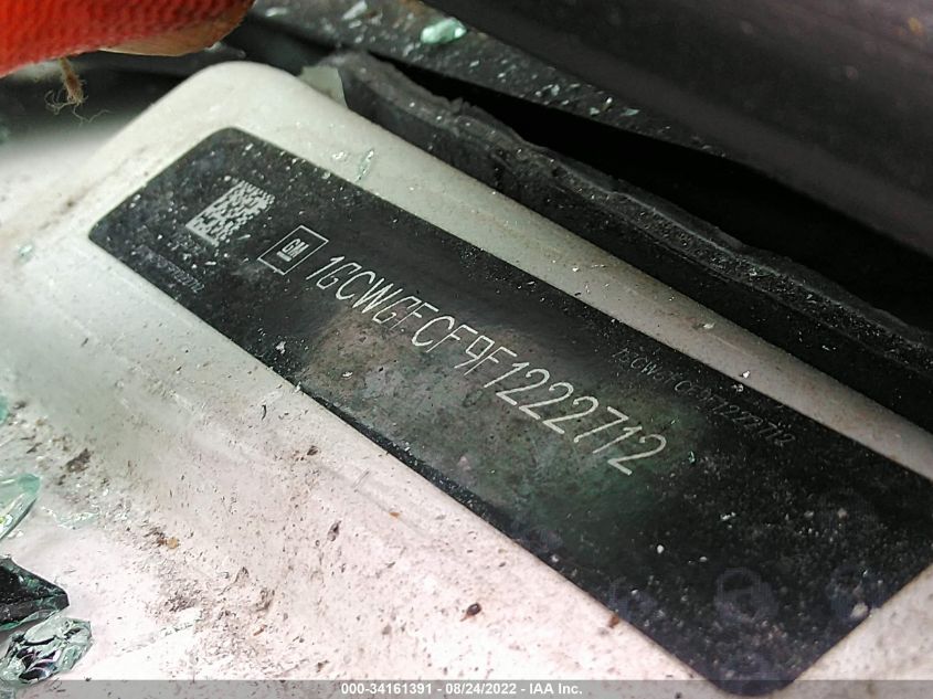 2015 CHEVROLET EXPRESS CARGO VAN 1GCWGFCF9F1222712