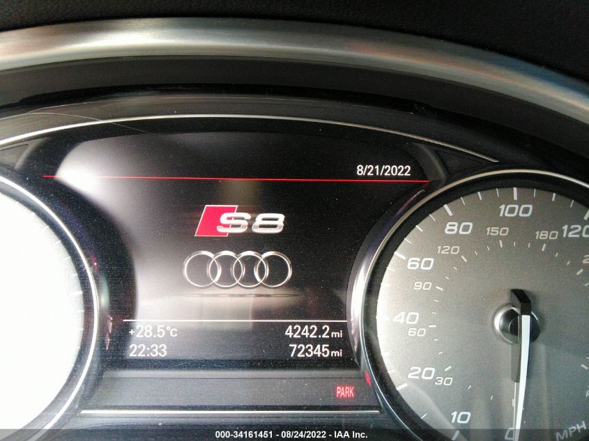 2013 AUDI S8 WAUD2AFD9DN007708