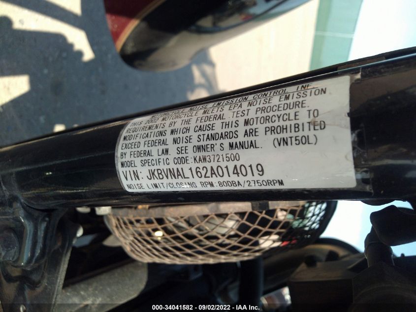 2002 KAWASAKI VN1500 L JKBVNAL162A014019