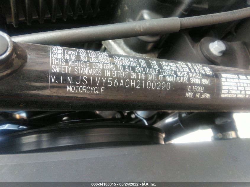 2017 SUZUKI VL1500 B/T JS1VY56A0H2100220