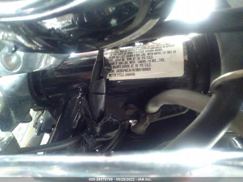 2003 KAWASAKI VN800 JKBVNCA163B510903