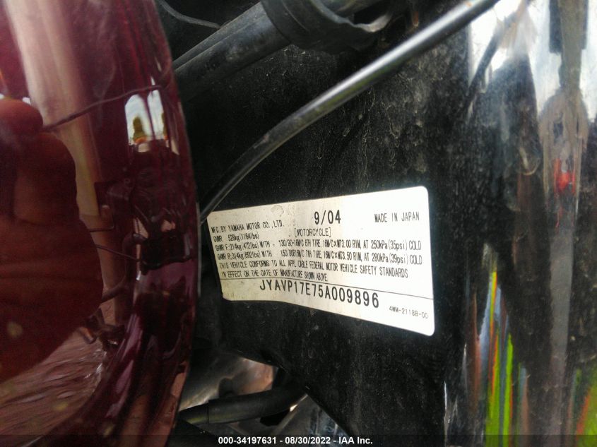 2005 YAMAHA XV1700 A JYAVP17E75A009896