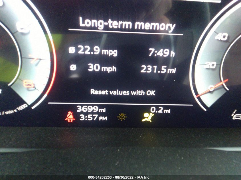 2022 AUDI Q8 PRESTIGE WA1FVBF19ND010611