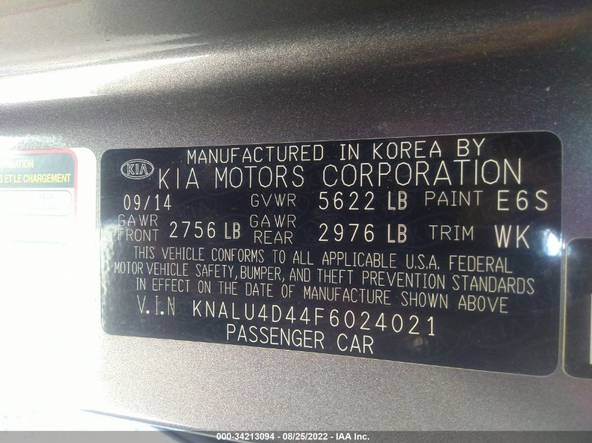 2015 KIA K900 PREMIUM KNALU4D44F6024021