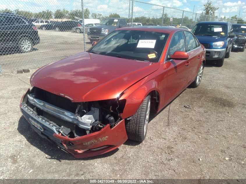 2013 AUDI A4 PREMIUM PLUS WAUFFAFL2DA165030