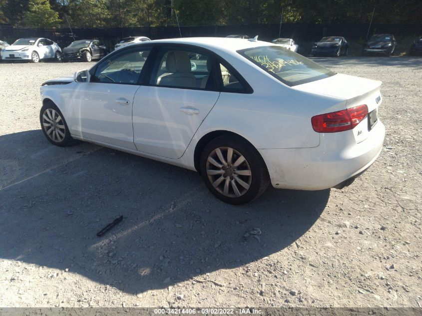 2014 AUDI A4 PREMIUM WAUAFAFL7EN031604