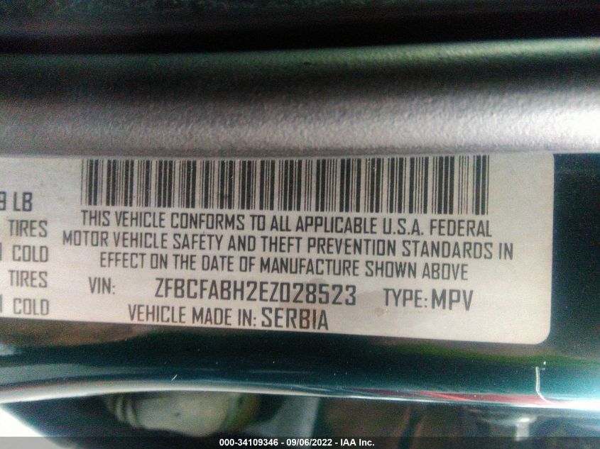 2014 FIAT 500L EASY ZFBCFABH2EZ028523