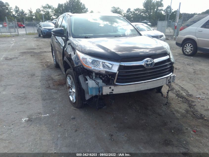 2016 TOYOTA HIGHLANDER HYBRID LIMITED 5TDDCRFH9GS015775
