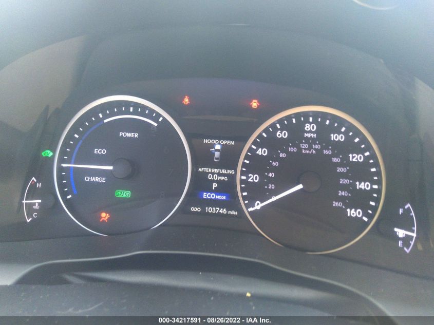 2013 LEXUS ES 300H HYBRID JTHBW1GG2D2002776