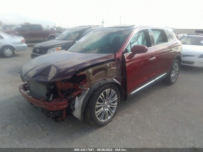 2016 LINCOLN MKX RESERVE 2LMTJ8LR6GBL46288