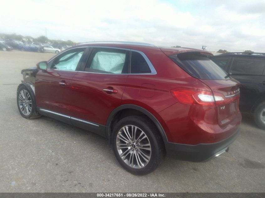 2016 LINCOLN MKX RESERVE 2LMTJ8LR6GBL46288