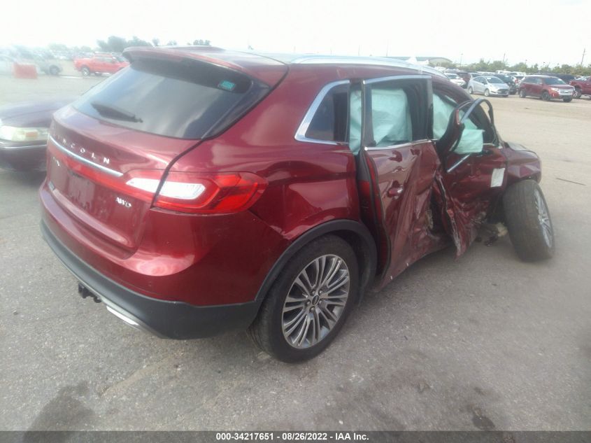 2016 LINCOLN MKX RESERVE 2LMTJ8LR6GBL46288
