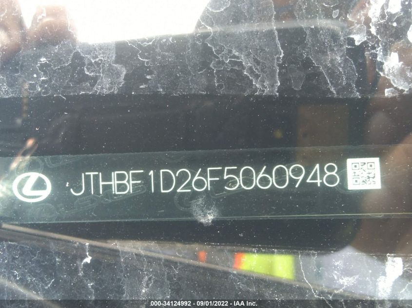 2015 LEXUS IS 250 JTHBF1D26F5060948