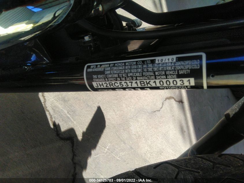 2011 HONDA VT750 C2B JH2RC5371BK100031