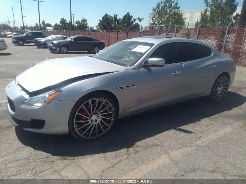 2014 MASERATI QUATTROPORTE S Q4 ZAM56RRAXE1078223