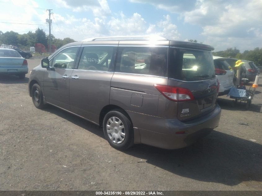 2014 NISSAN QUEST S JN8AE2KP3E9107000