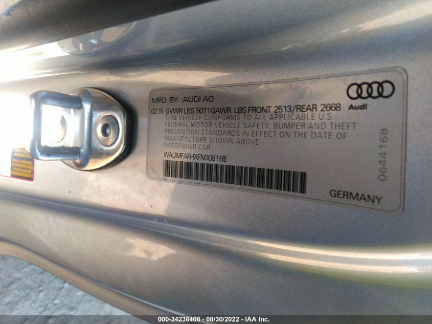 2015 AUDI A5 PREMIUM PLUS WAUMFAFHXFN008165