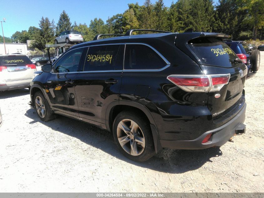 2015 TOYOTA HIGHLANDER HYBRID LIMITED 5TDDCRFH3FS010621