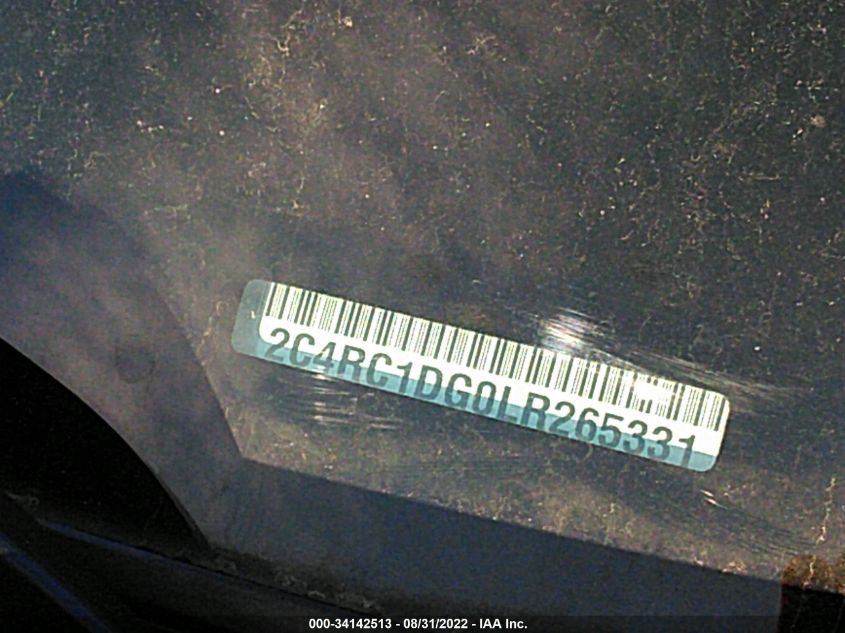 2020 CHRYSLER VOYAGER LXI 2C4RC1DG0LR265331