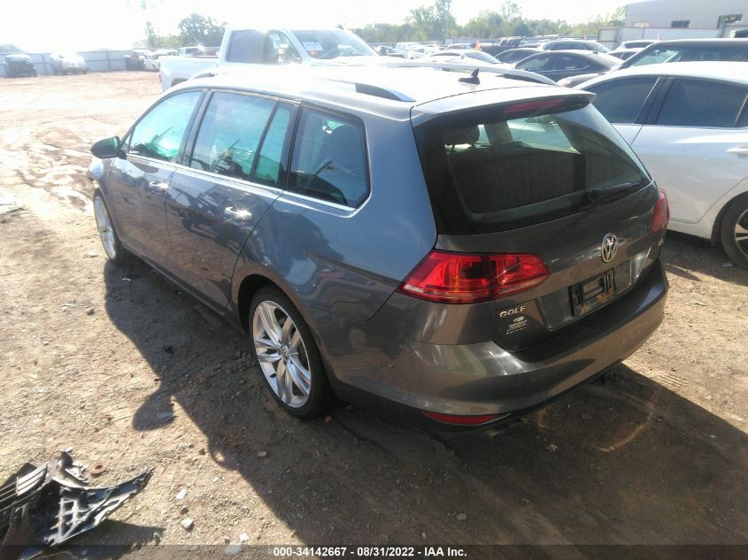 2015 VOLKSWAGEN GOLF SPORTWAGEN TDI SEL 3VWCA7AU2FM514553