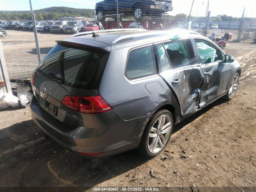 2015 VOLKSWAGEN GOLF SPORTWAGEN TDI SEL 3VWCA7AU2FM514553