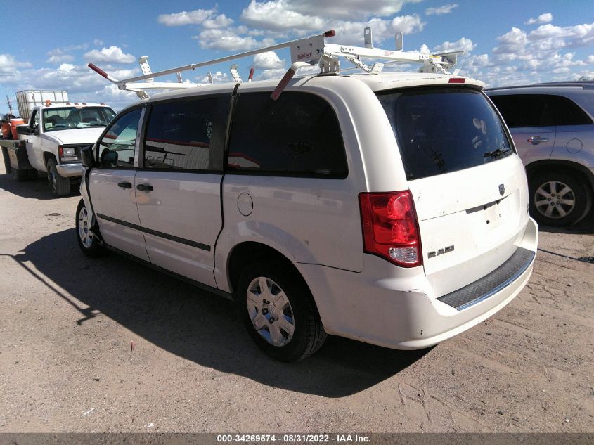 2013 RAM CARGO VAN TRADESMAN 2C4JRGAG6DR771427