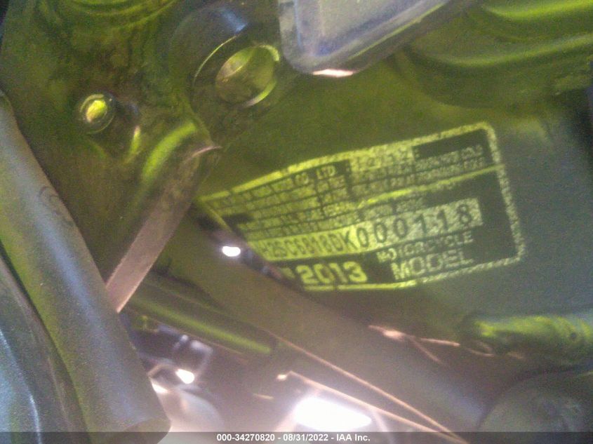 2013 HONDA GL1800 B JH2SC6818DK000118