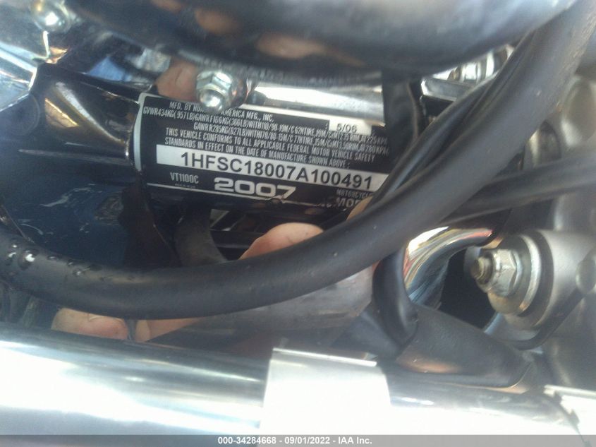 2007 HONDA VT1100 C 1HFSC18007A100491