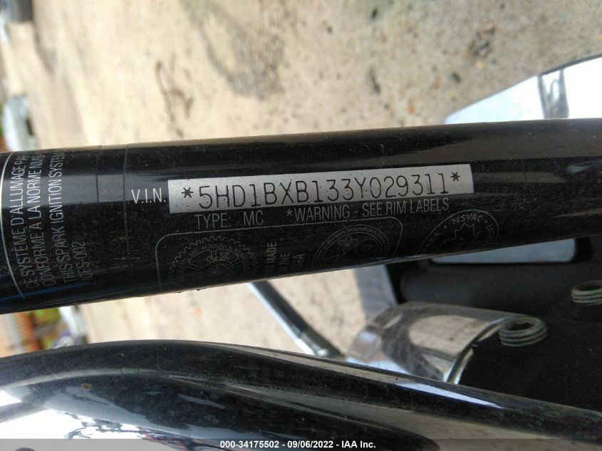 2003 HARLEY-DAVIDSON FLSTFI 5HD1BXB133Y029311