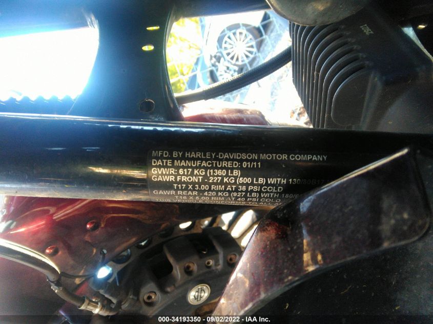 2011 HARLEY-DAVIDSON FLHTCU 1HD1FC41XBB640603