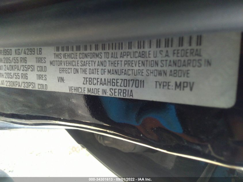 2014 FIAT 500L POP ZFBCFAAH6EZ017011