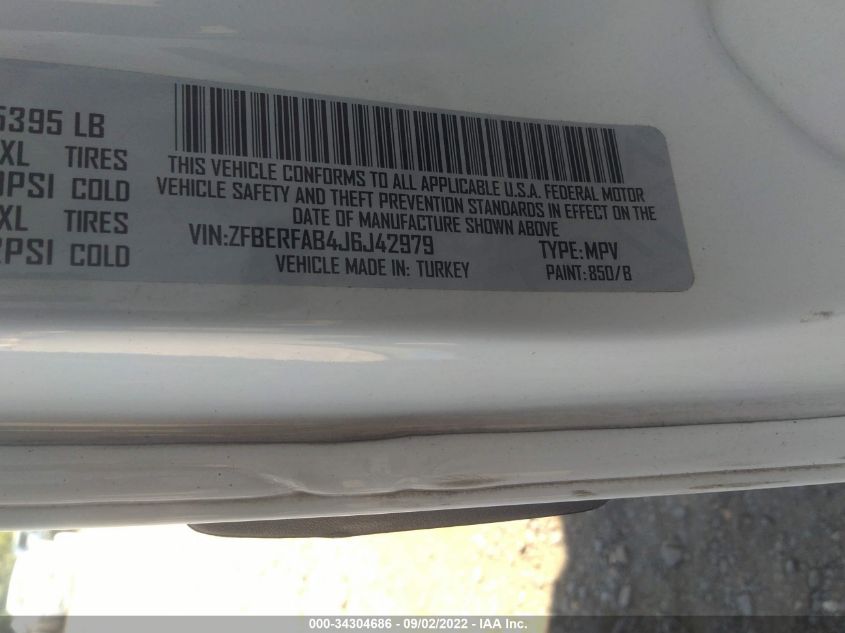 2018 RAM PROMASTER CITY TRADESMAN ZFBERFAB4J6J42979