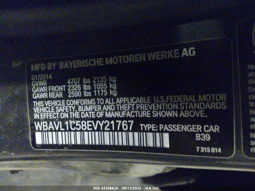 2014 BMW X1 XDRIVE28I - WBAVL1C58EVY21767