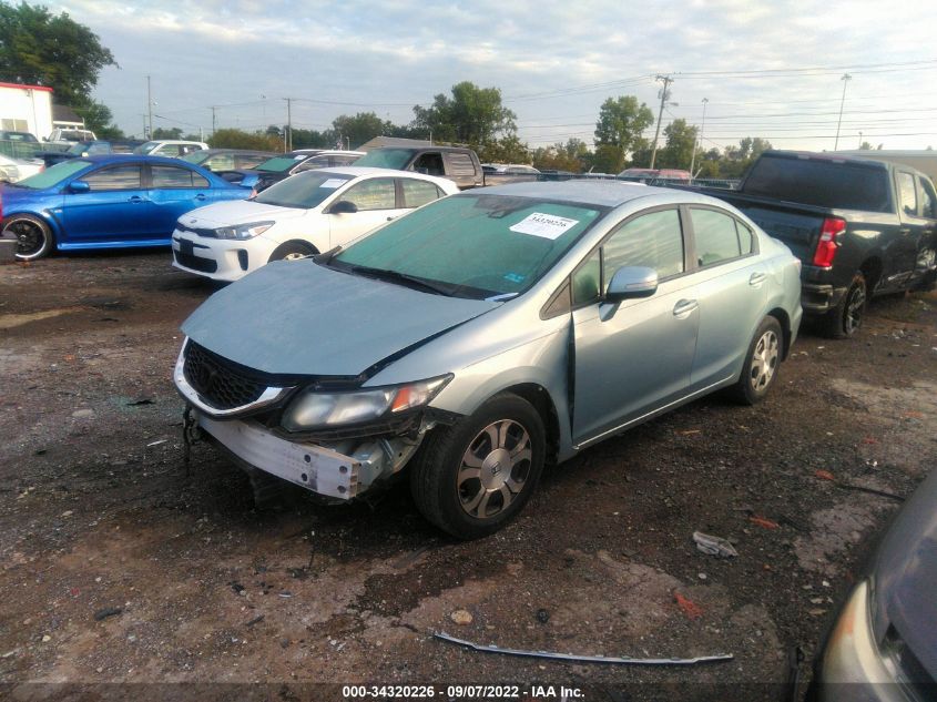 2013 HONDA CIVIC HYBRID 19XFB4F39DE002386