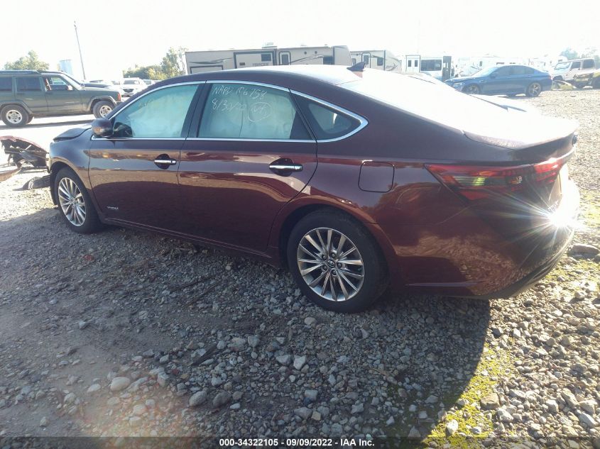 2016 TOYOTA AVALON HYBRID XLE PREMIUM/LIMITED 4T1BD1EB4GU053411