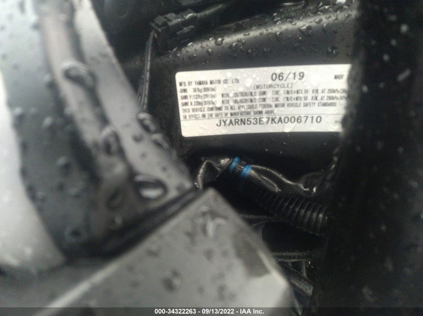 2019 YAMAHA MT09 JYARN53E7KA006710