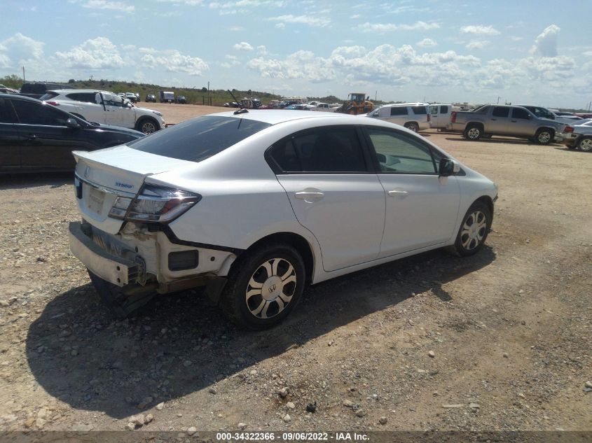 2013 HONDA CIVIC HYBRID 19XFB4F22DE203876
