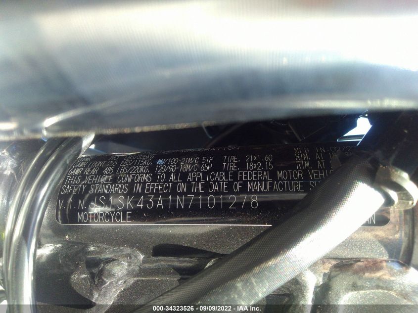 2022 SUZUKI DR-Z400 S JS1SK43A1N7101278