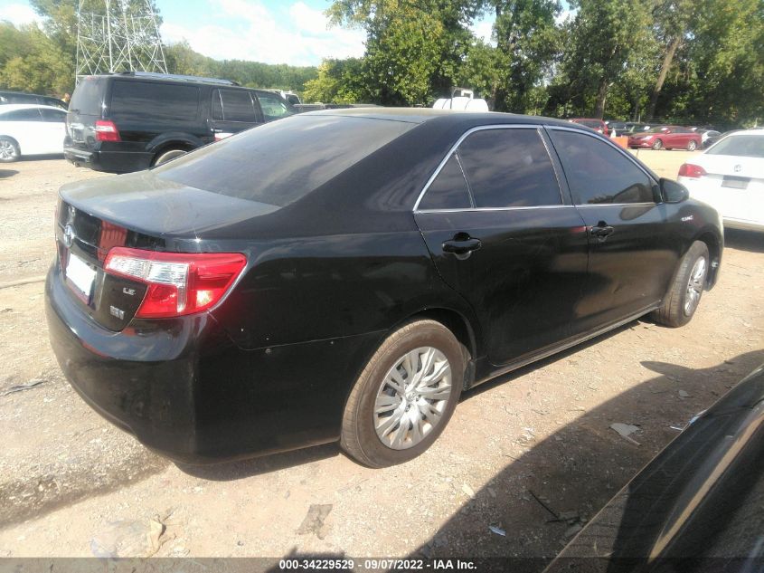 2013 TOYOTA CAMRY HYBRID LE/XLE 4T1BD1FK9DU077326