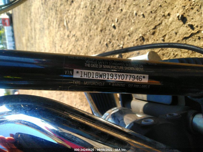 2003 HARLEY-DAVIDSON FLSTCI 1HD1BWB193Y077946
