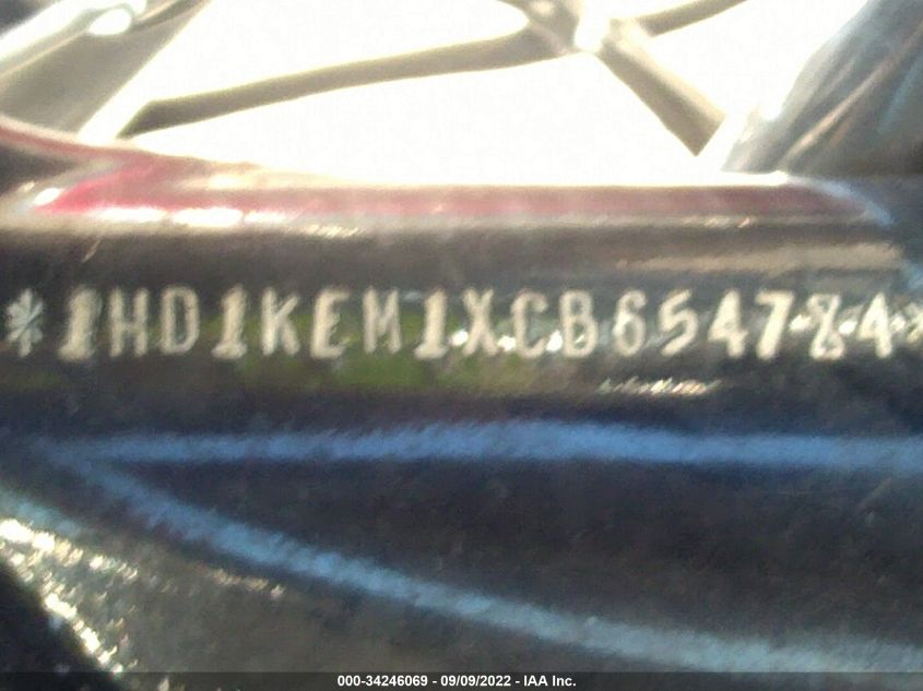 2012 HARLEY-DAVIDSON FLHTK ELECTRA GLIDE ULTRA LTD 1HD1KEM1XCB654784