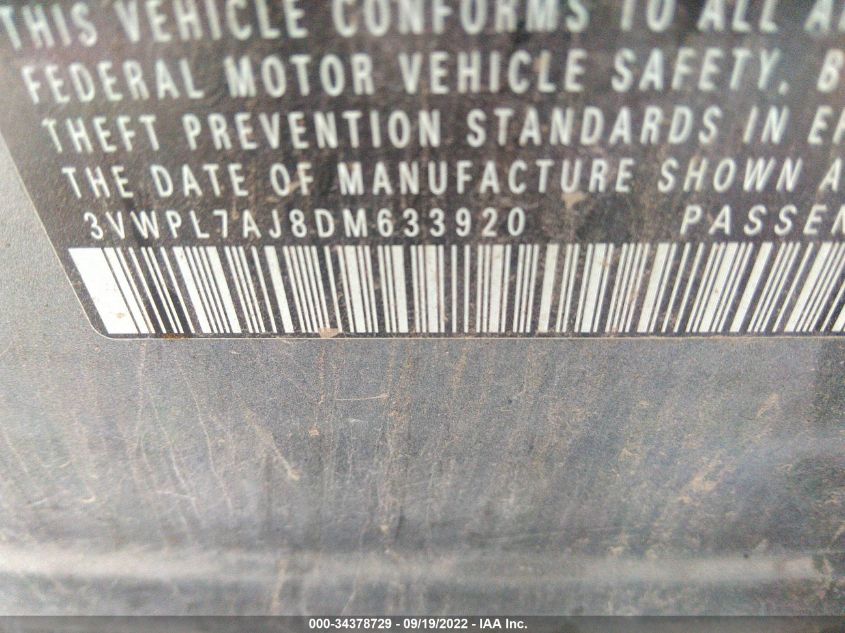 2013 VOLKSWAGEN JETTA SPORTWAGEN TDI 3VWPL7AJ8DM633920