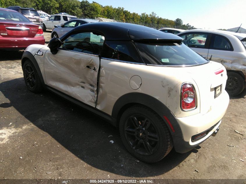 2013 MINI COOPER COUPE S WMWSX3C52DT408580