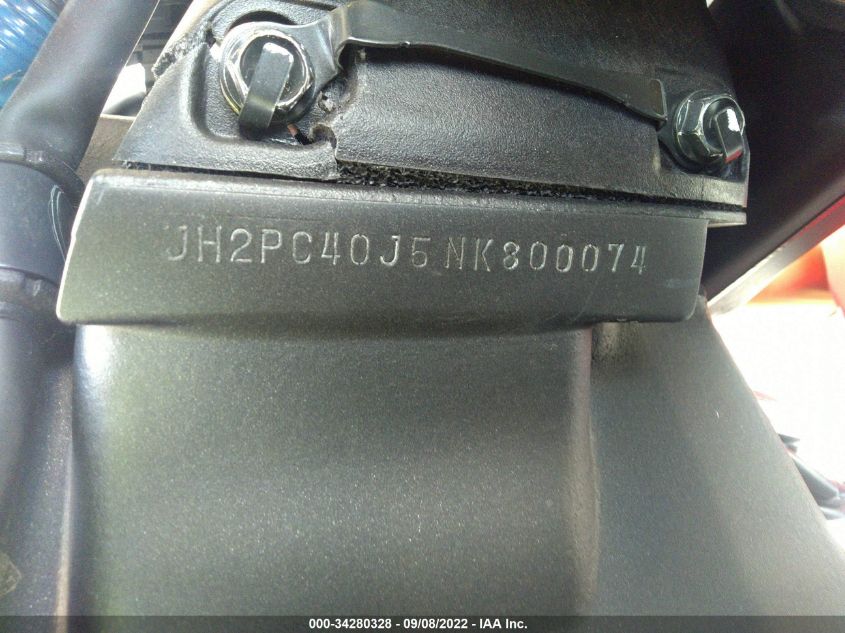 2022 HONDA CBR600 RA JH2PC40J5NK800074
