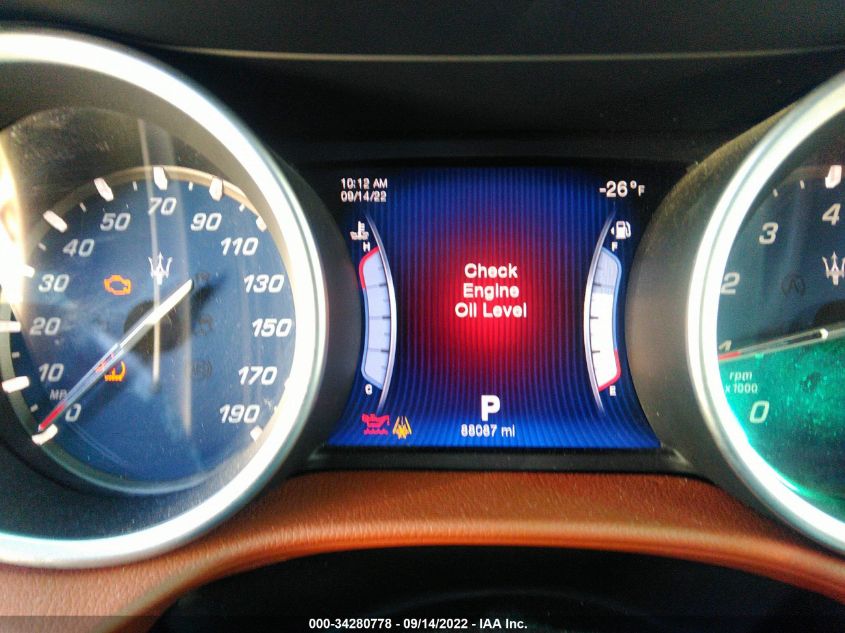 2014 MASERATI GHIBLI S Q4 ZAM57RTA3E1088890