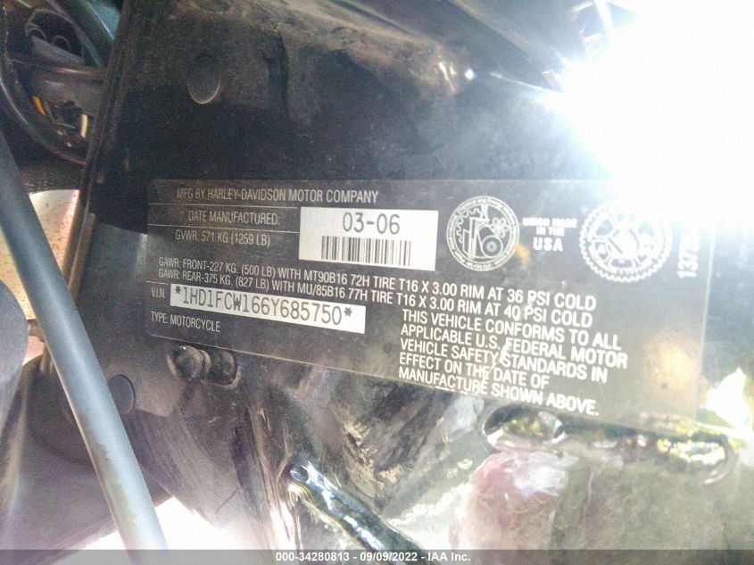 2006 HARLEY-DAVIDSON FLHTCUI 1HD1FCW166Y685750