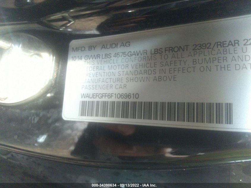 2015 AUDI A3 2.0T PREMIUM PLUS WAUEFGFF6F1069610
