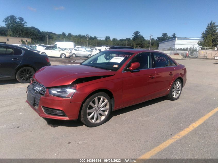 2013 AUDI A4 PREMIUM PLUS WAUFFAFL7DN047998