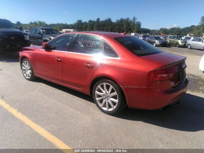 2013 AUDI A4 PREMIUM PLUS WAUFFAFL7DN047998